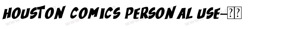Houston Comics Personal Use字体转换